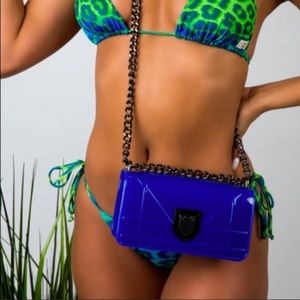 Jelly Diorama Cross Body Bag In Royal Blue